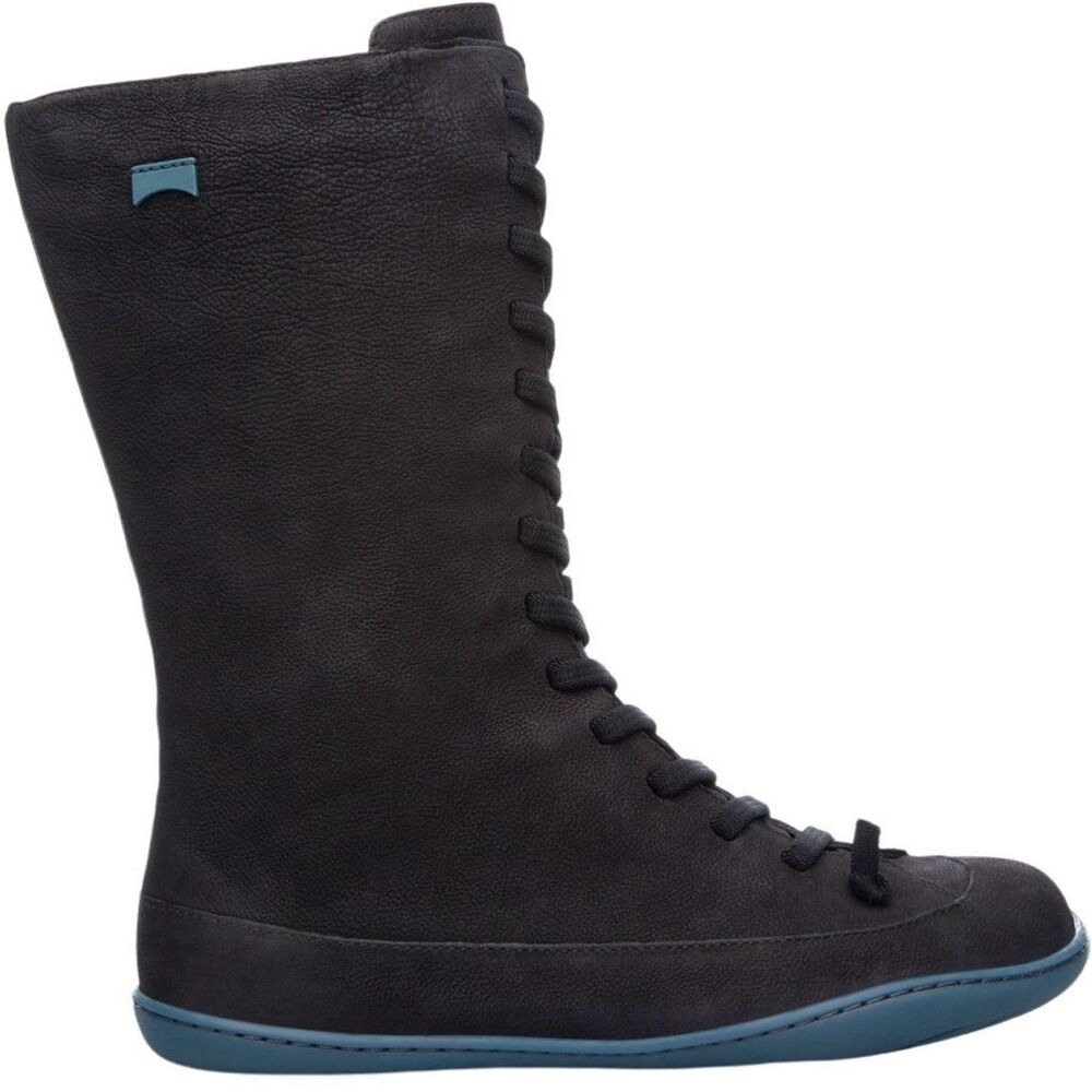 Camper Black and Blue Combat Boots